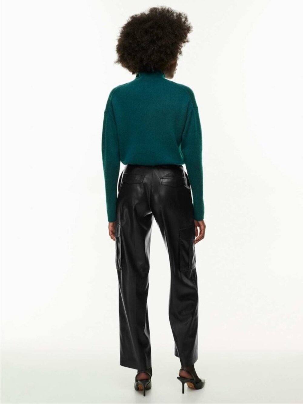 Aritzia Wilfred Luxe Cashmere Cyprie Sweater In Deep Pandora Green Size Medium - Picture 5 of 14